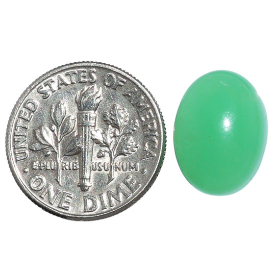 Chrysoprase 10.3x14x5 mm Oval Shape Polished Gemstone LS67-07304