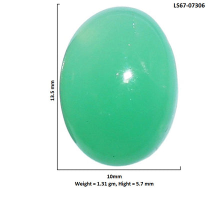 Chrysoprase 10x13.5x5.7 mm Oval Shape Polished Gemstone LS67-07306