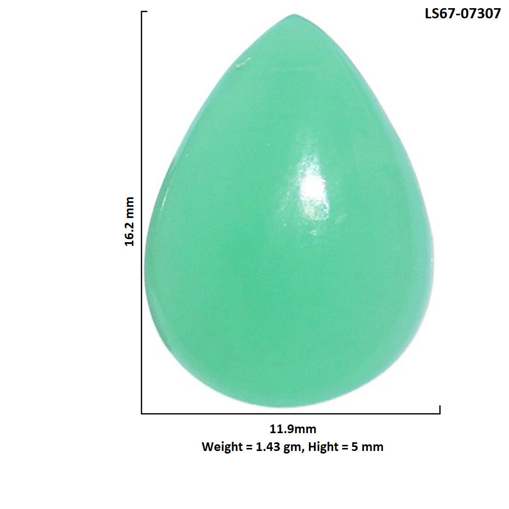 Chrysoprase 11.9x16.2x5 mm Pear Shape Polished Gemstone LS67-07307