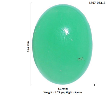 Chrysoprase 11.7x15.7x6 mm Oval Shape Polished Gemstone LS67-07315