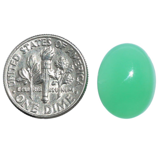 Chrysoprase 12x16x6 mm Oval Shape Polished Gemstone LS67-07316