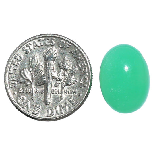Chrysoprase 10.1x14x6 mm Oval Shape Polished Gemstone LS67-07317