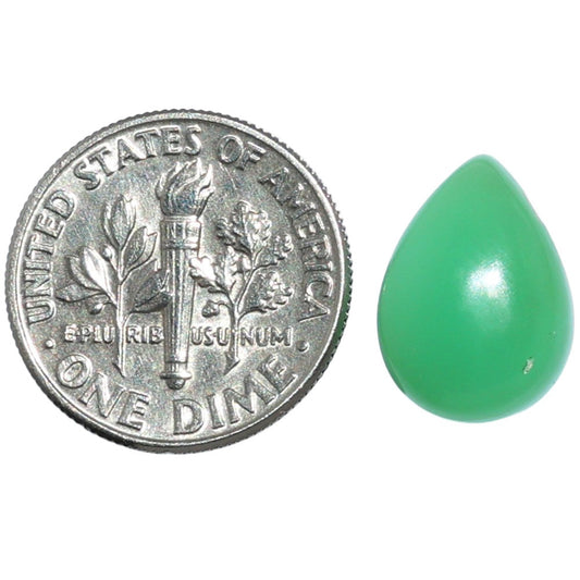 Chrysoprase 10x14x4.5 mm Pear Shape Polished Gemstone LS67-07318