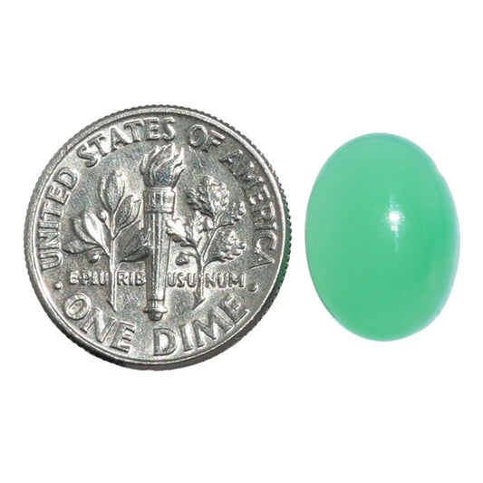 Chrysoprase 10.2x14x5.5 mm Oval Shape Polished Gemstone LS67-07319