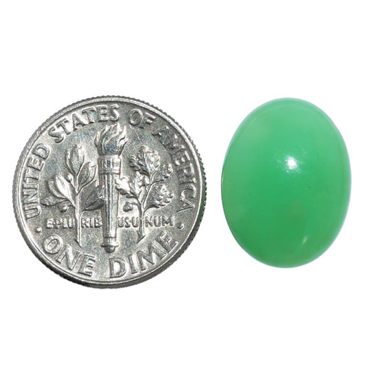 Chrysoprase 12x15.7x5.2 mm Oval Shape Polished Gemstone LS67-07320