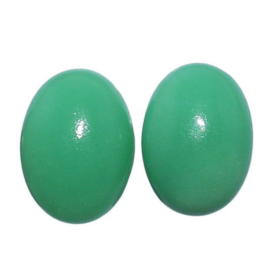 Chrysoprase Pair 10x14x5.5 mm Oval Shape Polished Gemstone LS67-07322