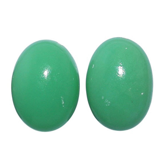Chrysoprase Pair 10x14x5.5 mm Oval Shape Polished Gemstone LS67-07325