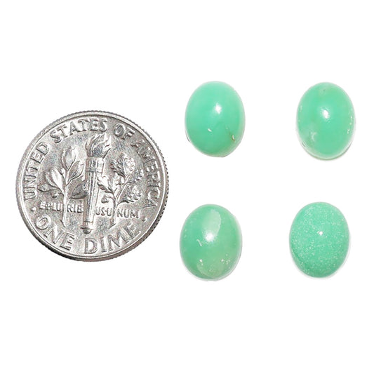 Chrysoprase 4 Pc 7x9x5 mm Oval Shape Polished Gemstone LS67-07331