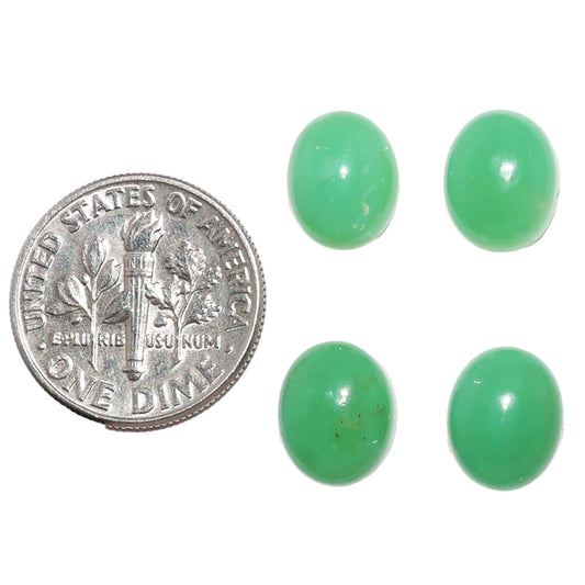Chrysoprase 4 Pc 8x10x5 mm Oval Shape Polished Gemstone LS67-07333