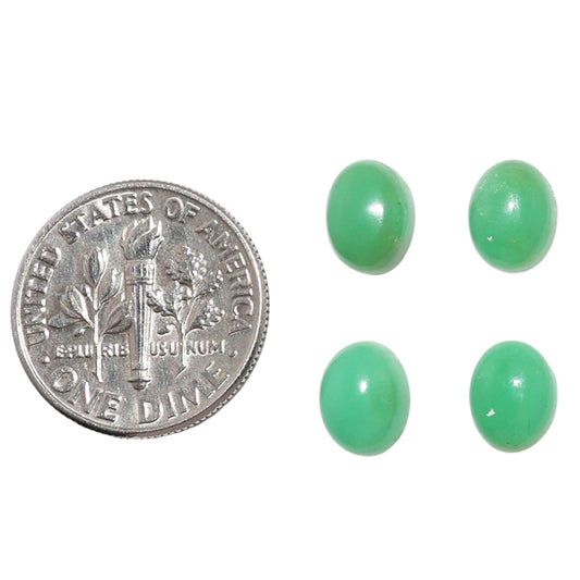 Chrysoprase 4 Pc 6x8x3.5 mm Oval Shape Polished Gemstone LS67-07338