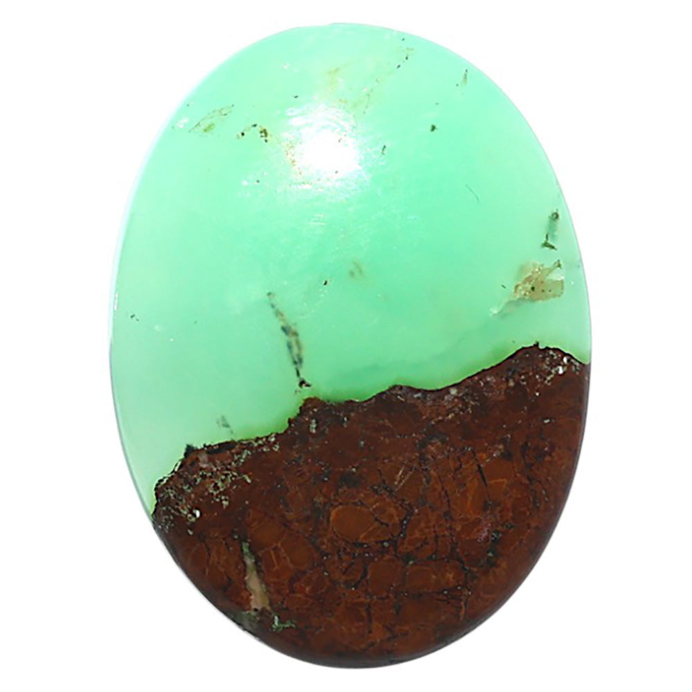 Natural Boulder Chrysoprase 20.7x27.6x6 mm Oval Shape Polished Gemstone LS67-09225