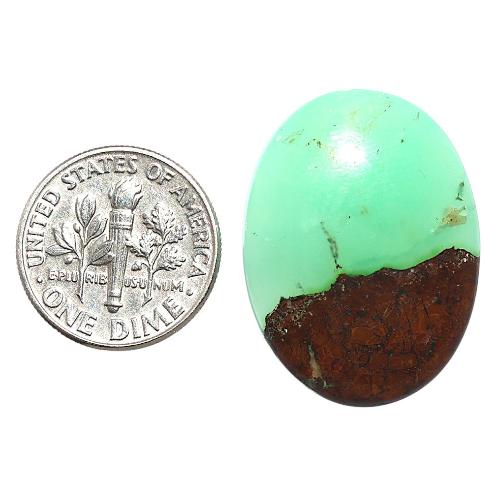Natural Boulder Chrysoprase 20.7x27.6x6 mm Oval Shape Polished Gemstone LS67-09225