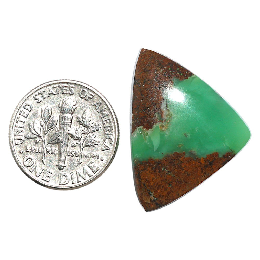Natural Boulder Chrysoprase 19.5x26.3x5.3 mm Fancy Shape Polished Gemstone LS67-09229
