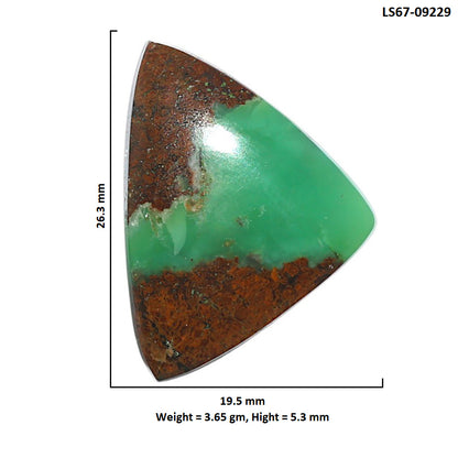 Natural Boulder Chrysoprase 19.5x26.3x5.3 mm Fancy Shape Polished Gemstone LS67-09229