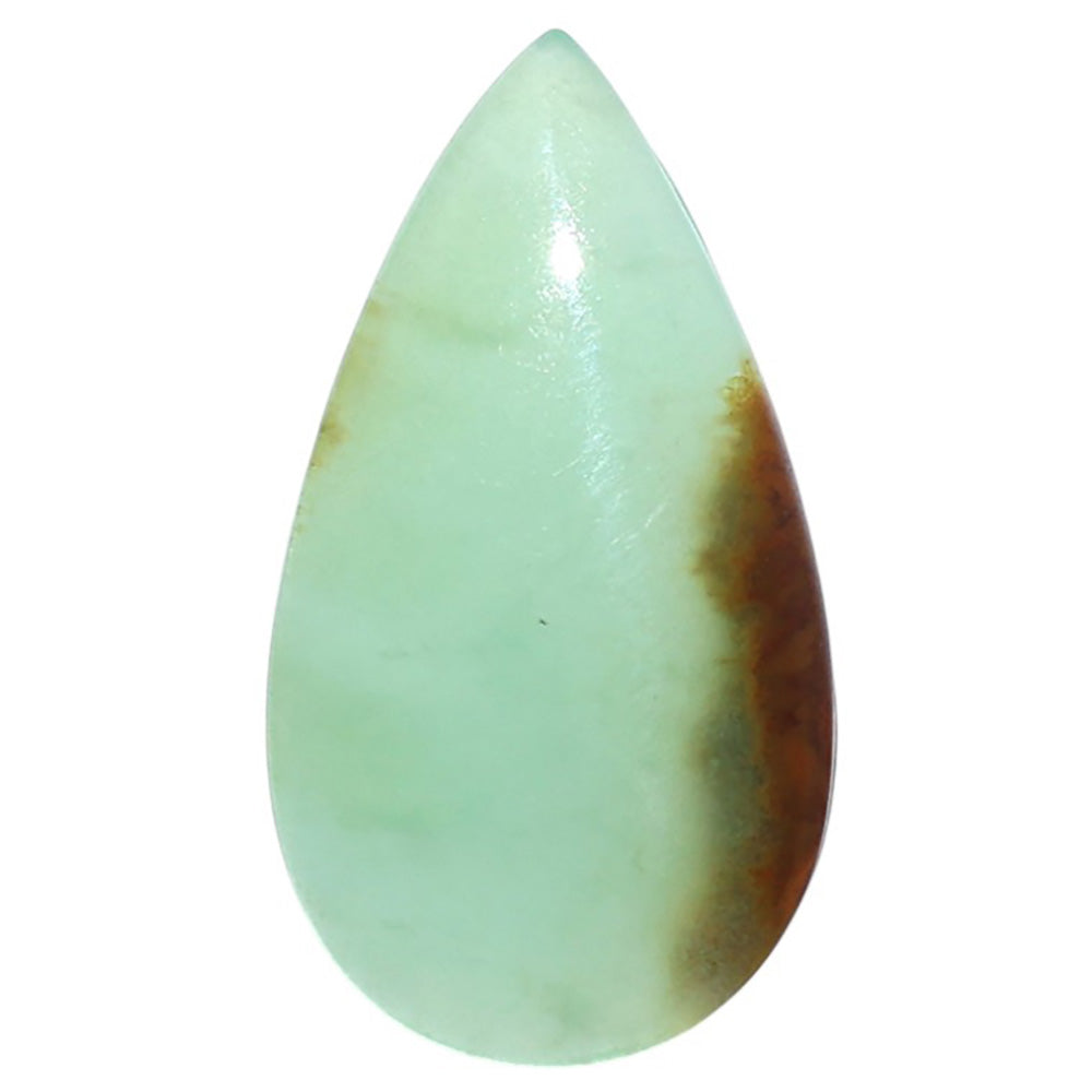 Natural Boulder Chrysoprase 14x25.4x4 mm Pear Shape Polished Gemstone LS67-09231