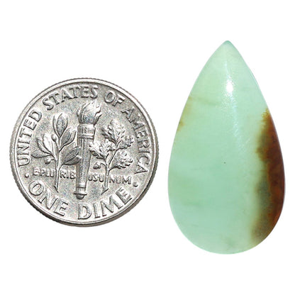 Natural Boulder Chrysoprase 14x25.4x4 mm Pear Shape Polished Gemstone LS67-09231