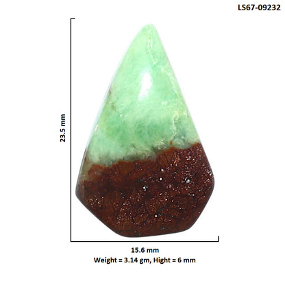 Natural Boulder Chrysoprase 15.6x23.5x6 mm Fancy Shape Polished Gemstone LS67-09232