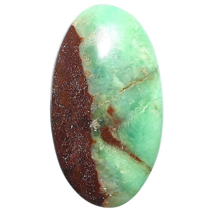 Natural Boulder Chrysoprase 20.2x35.81x7 mm Oval Shape Polished Gemstone LS67-09233