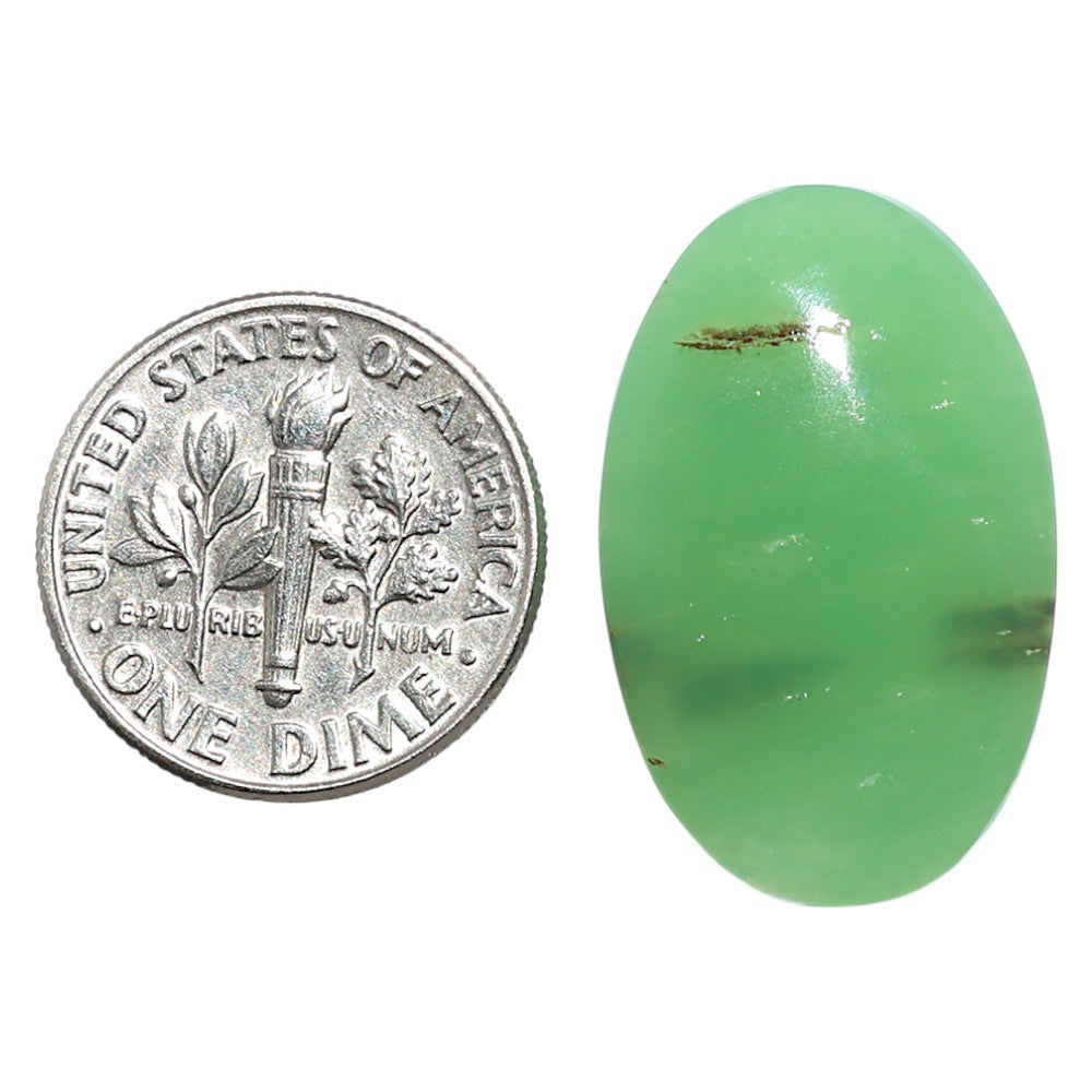 Natural Boulder Chrysoprase 16x25.2x6 mm Oval Shape Polished Gemstone LS67-09237