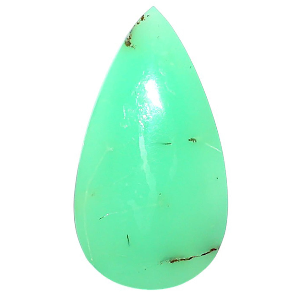 Natural Boulder Chrysoprase 12.5x22.7x5.4 mm Pear Shape Polished Gemstone LS67-09239