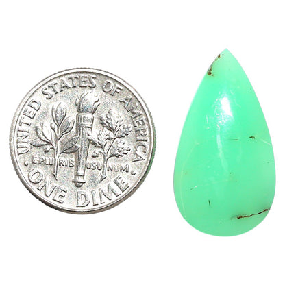 Natural Boulder Chrysoprase 12.5x22.7x5.4 mm Pear Shape Polished Gemstone LS67-09239
