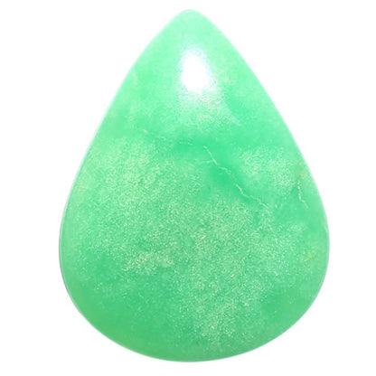 Natural Boulder Chrysoprase 20.6x27x4.5 mm Pear Shape Polished Gemstone LS67-09240