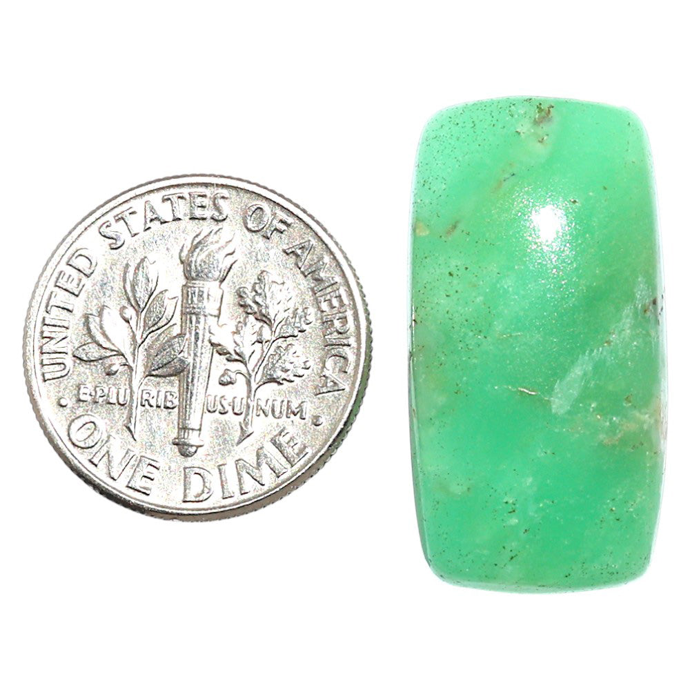 Natural Boulder Chrysoprase 13.3x25.4x6.3 mm Cushion Shape Polished Gemstone LS67-09243