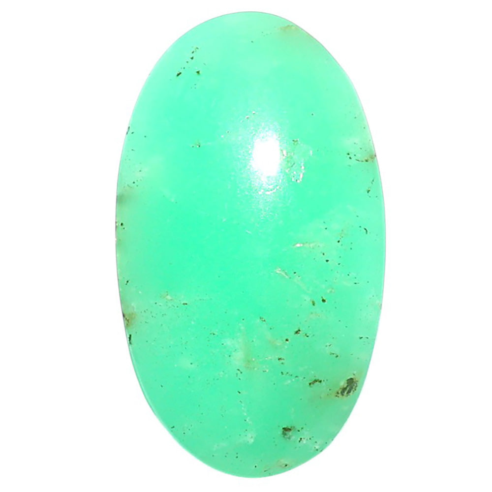 Natural Boulder Chrysoprase 15.8x26.8x6.3 mm Oval Shape Polished Gemstone LS67-09245