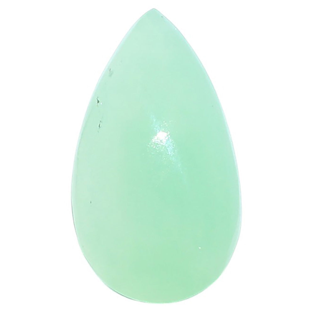 Natural Boulder Chrysoprase 12.4x21.65x6 mm Pear Shape Polished Gemstone LS67-09246