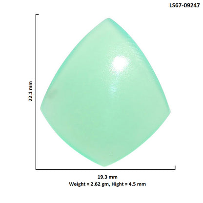 Natural Boulder Chrysoprase 19.3x22.1x4.5 mm Fancy Shape Polished Gemstone LS67-09247