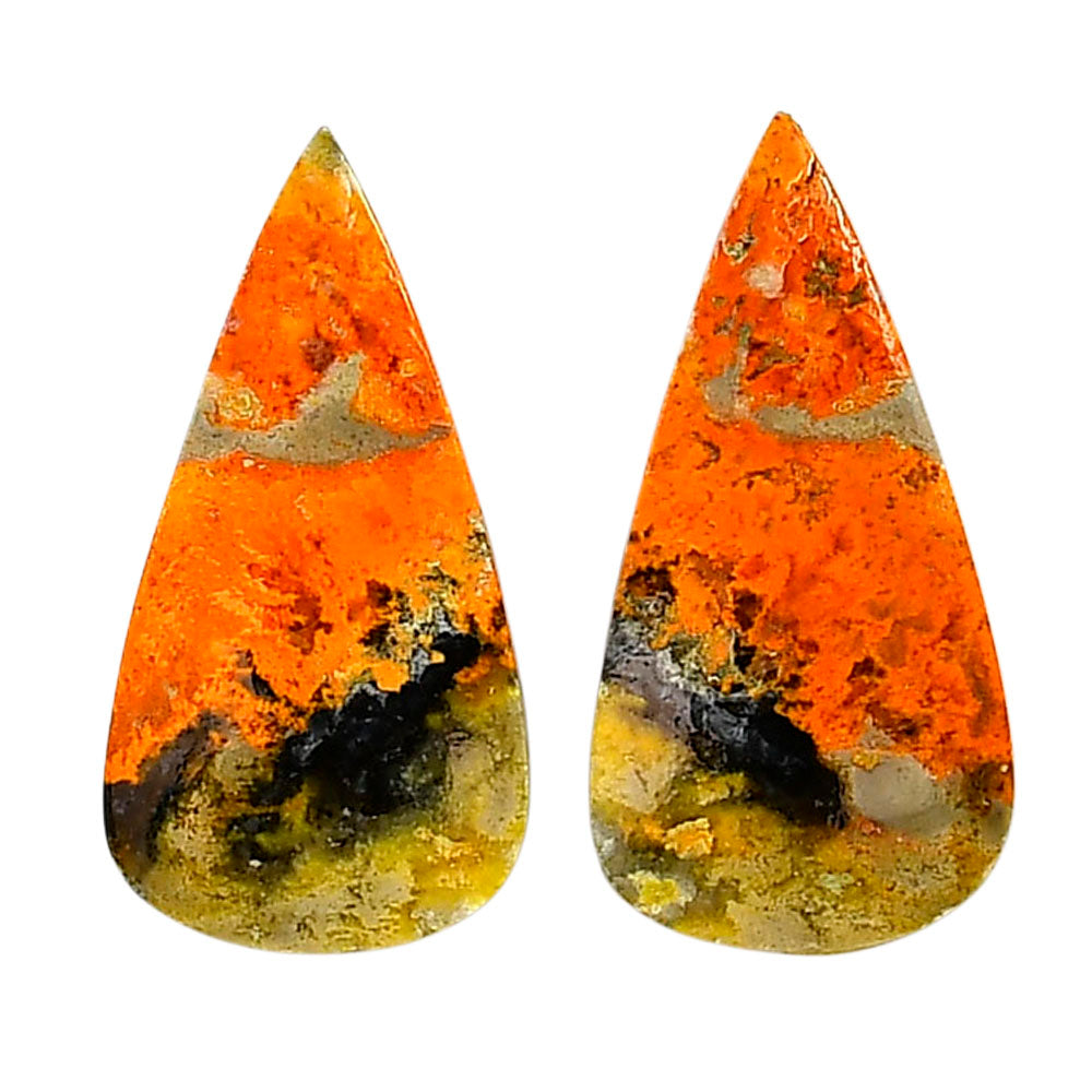 Indonesian Bumble Bee Pair 15.5x30x4.5 mm Pear Shape Polished Gemstone LS69-04100