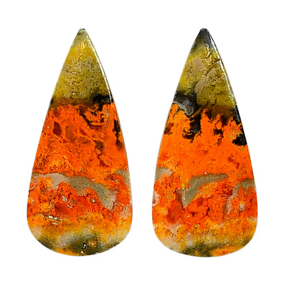Indonesian Bumble Bee Pair 14.5x30.3x4.5 mm Pear Shape Polished Gemstone LS69-04103