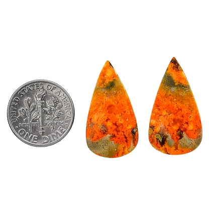 Indonesian Bumble Bee Pair 14.15x25.8x4.3 mm Pear Shape Polished Gemstone LS69-04109