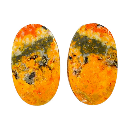 Indonesian Bumble Bee Pair 15.2x24.8x4 mm Oval Shape Polished Gemstone LS69-04119