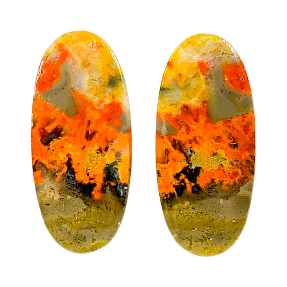 Indonesian Bumble Bee Pair 12.7x28x3 mm Oval Shape Polished Gemstone LS69-04124