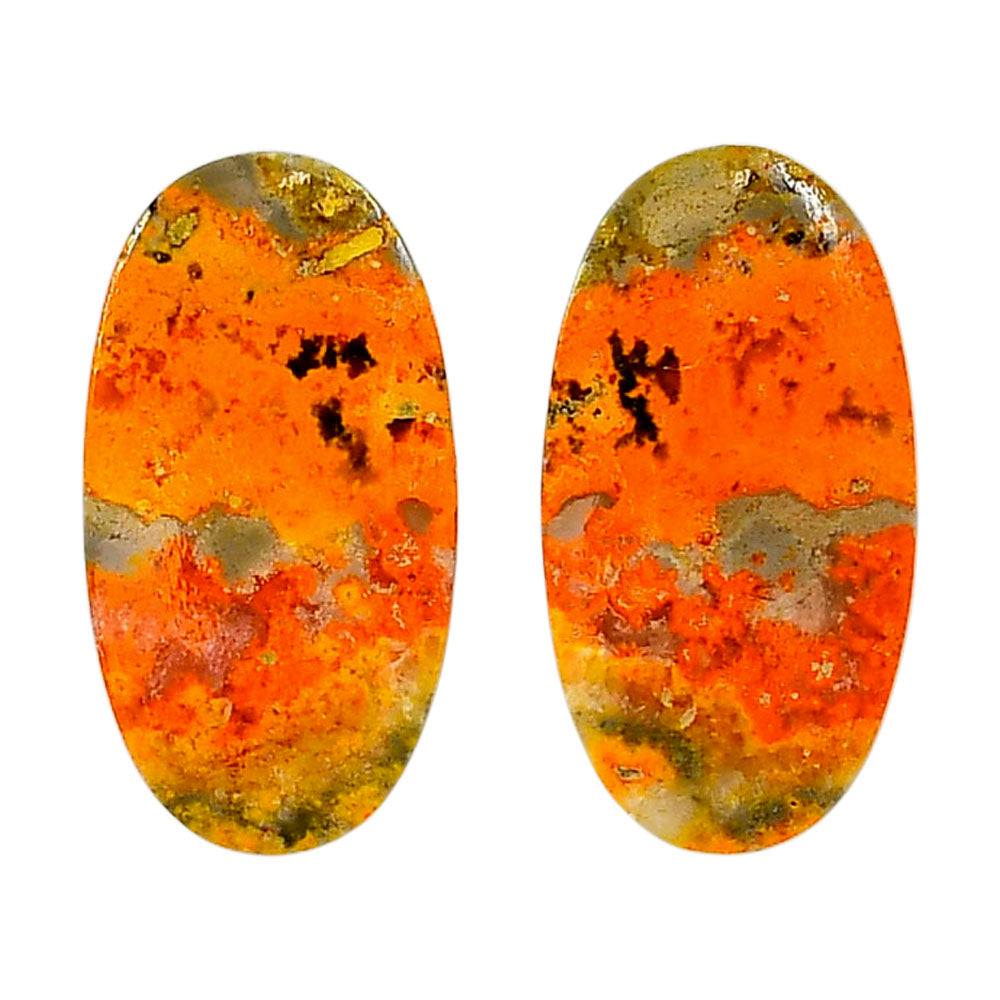 Indonesian Bumble Bee Pair 15.5x29.2x4 mm Oval Shape Polished Gemstone LS69-04126