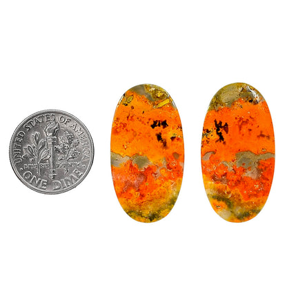 Indonesian Bumble Bee Pair 15.5x29.2x4 mm Oval Shape Polished Gemstone LS69-04126