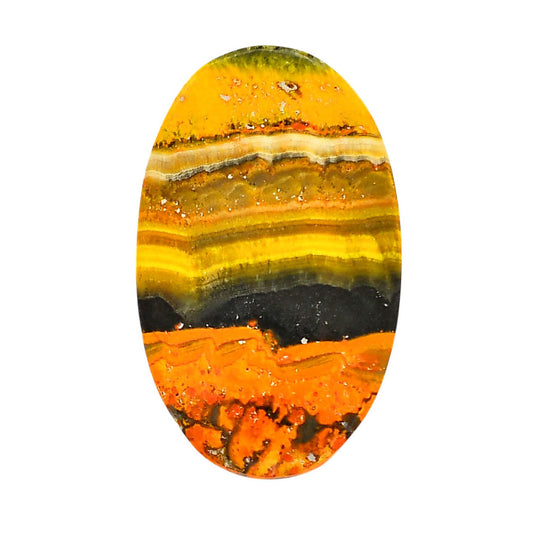 Indonesian Bumble Bee 27.3x44.6x5.5 mm Oval Shape Polished Gemstone LS69-05875