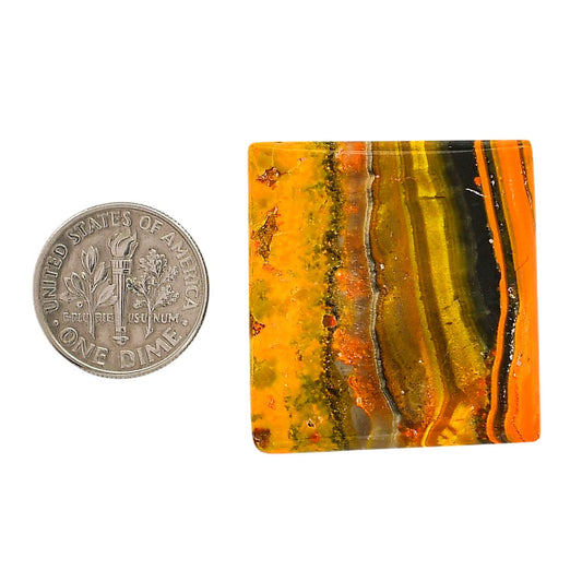 Indonesian Bumble Bee 29.2x31x4.5 mm Baguette Shape Polished Gemstone LS69-05880