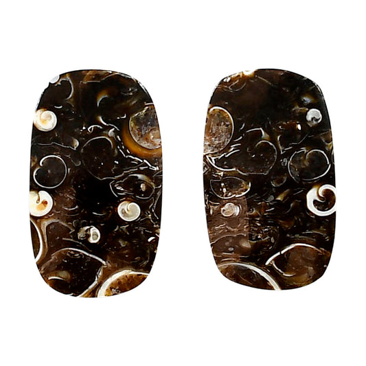 Turtella Jasper Pair 14.2x23.9x4 mm Cushion Shape Polished Gemstone LS70-04134