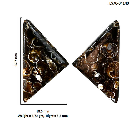 Turtella Jasper Pair 18.5x32.7x5.5 mm Fancy Shape Polished Gemstone LS70-04140