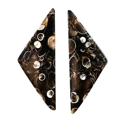 Turtella Jasper Pair 13x34.8x4 mm Fancy Shape Polished Gemstone LS70-04149