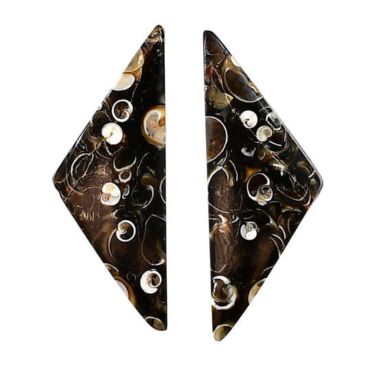 Turtella Jasper Pair 13x34.8x4 mm Fancy Shape Polished Gemstone LS70-04149