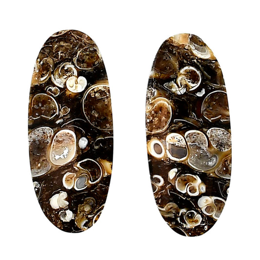 Turtella Jasper Pair 13.3x31.4x4.5 mm Oval Shape Polished Gemstone LS70-04154