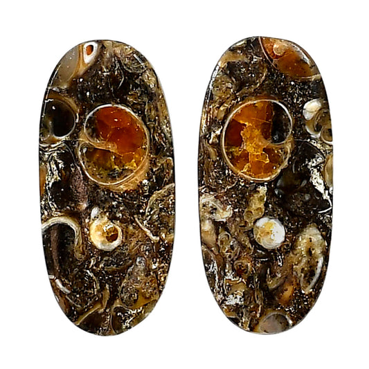 Turtella Jasper Pair 13.3x29.75x4 mm Oval Shape Polished Gemstone LS70-04174