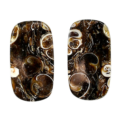 Turtella Jasper Pair 13.3x24.4x4 mm Cushion Shape Polished Gemstone LS70-04176
