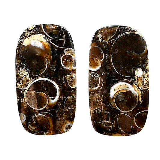 Turtella Jasper Pair 14x25.15x4 mm Cushion Shape Polished Gemstone LS70-04178