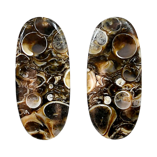 Turtella Jasper Pair 12.7x28x4 mm Oval Shape Polished Gemstone LS70-04179