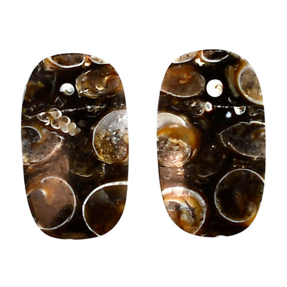 Turtella Jasper Pair 14.5x24.8x4 mm Cushion Shape Polished Gemstone LS70-04189
