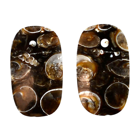 Turtella Jasper Pair 14.5x24.8x4 mm Cushion Shape Polished Gemstone LS70-04189